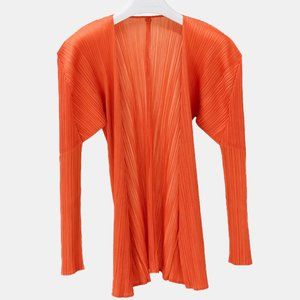 Issey Miyake Pleats Please Coral Cardigan